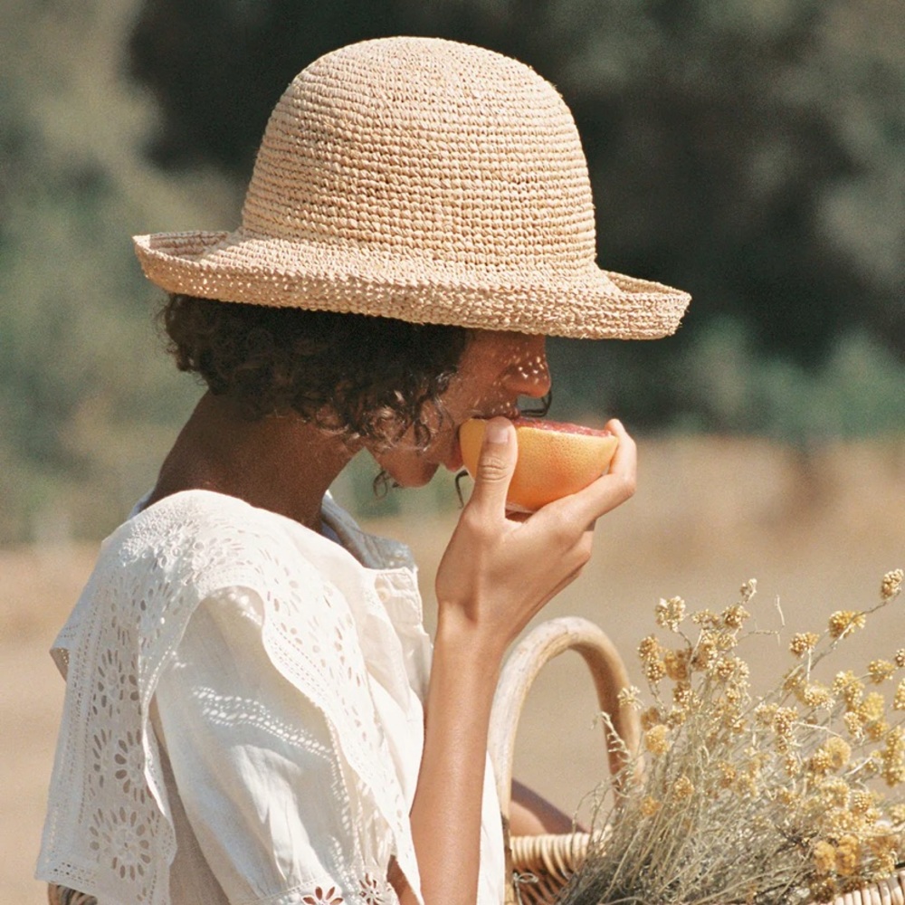 Lack of Color - Raffia Cruiser straw bucket hat - Small